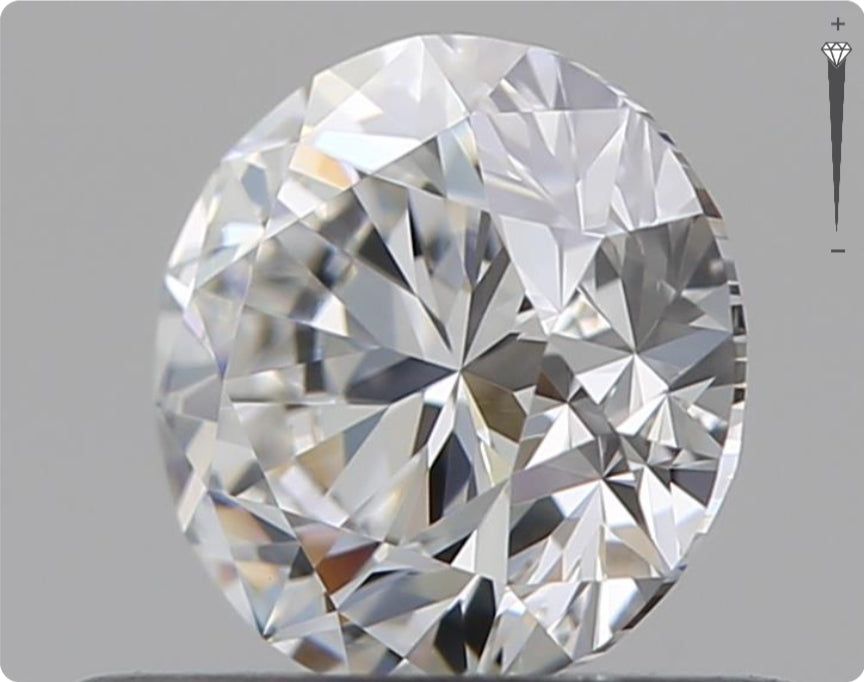 Natürlicher 0.50ct GIA Diamant | Farbe E | Reinheit VVS2 | Rundschliff | VG EX EX #D10475