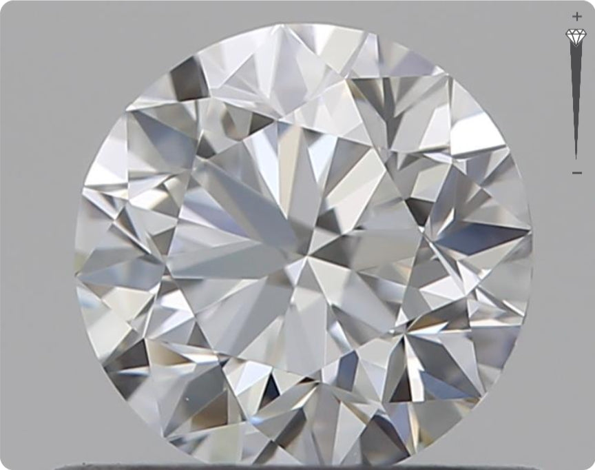 Natürlicher 0.50ct GIA Diamant | Farbe E | Reinheit VVS2 | Rundschliff | VG EX EX #D10475