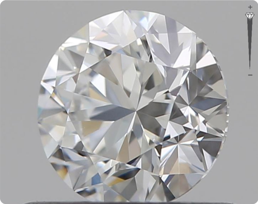 Natürlicher 0.50ct GIA Diamant | Farbe E | Reinheit VVS2 | Rundschliff | VG EX EX #D10475