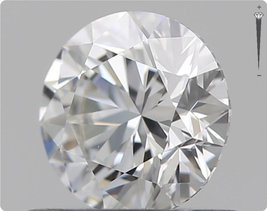 Natürlicher 0.50ct GIA Diamant | Farbe E | Reinheit VS1 | Rundschliff | EX EX EX #D10478