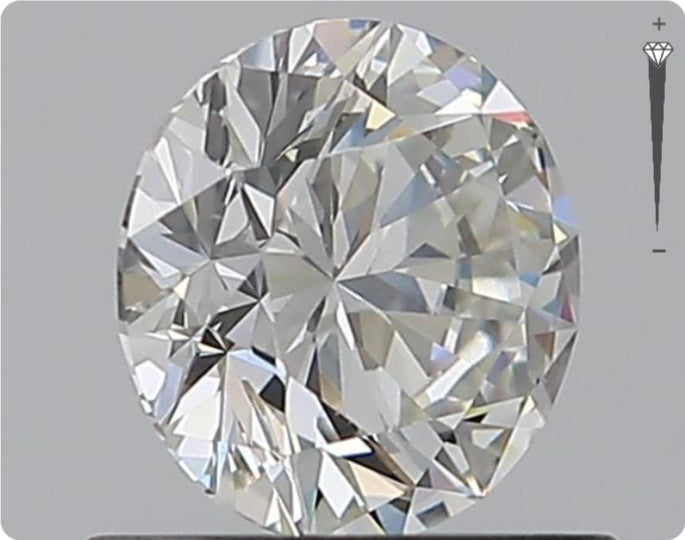 Natürlicher 0.75ct GIA Diamant | Farbe H | Reinheit SI2 | Rundschliff | EX EX EX #D10479