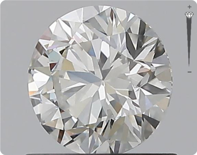 Natürlicher 0.75ct GIA Diamant | Farbe H | Reinheit SI2 | Rundschliff | EX EX EX #D10479