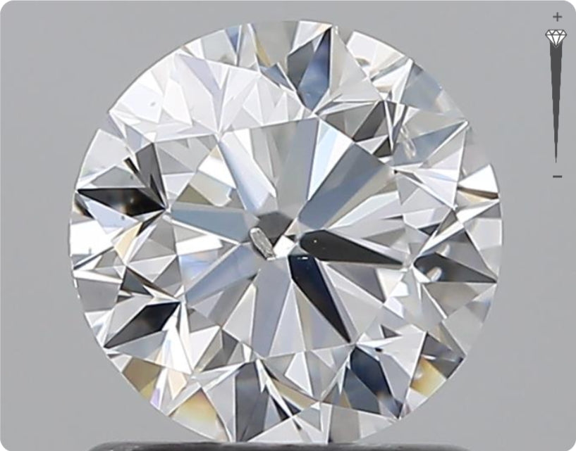 Natürlicher 1.00ct GIA Diamant | Farbe D | Reinheit SI2 | Rundschliff | VG EX EX #D10482