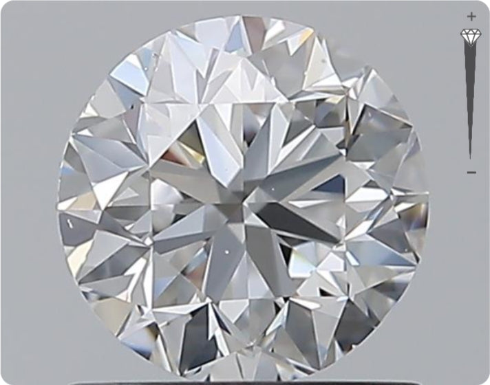 Natürlicher 1.00ct GIA Diamant | Farbe D | Reinheit VS2 | Rundschliff | VG EX VG #D10484