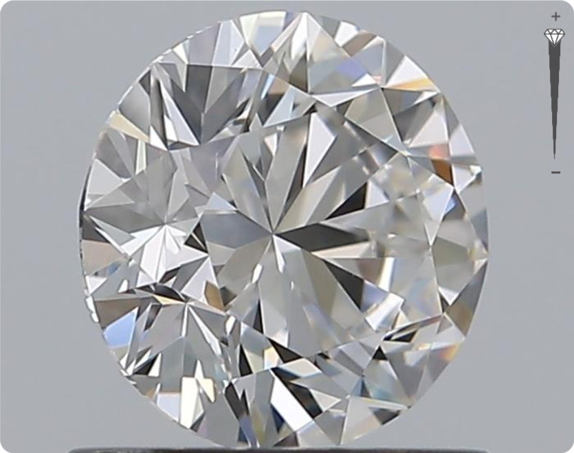 Natürlicher 0.90ct GIA Diamant | Farbe F | Reinheit VVS1 | Rundschliff | EX EX EX #D10486