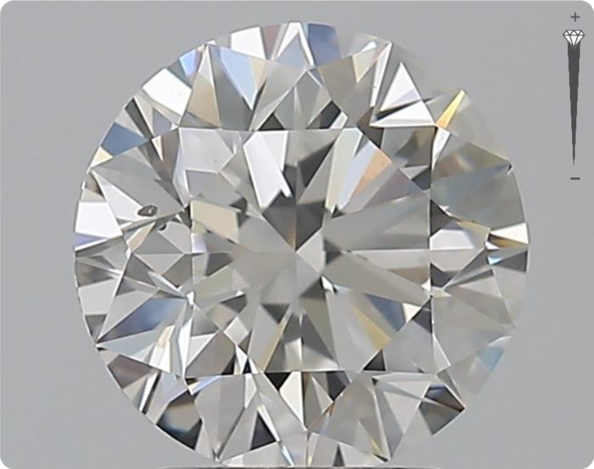 Natürlicher 2.01ct GIA Diamant | Farbe F | Reinheit SI1 | Rundschliff | EX EX EX #D10490