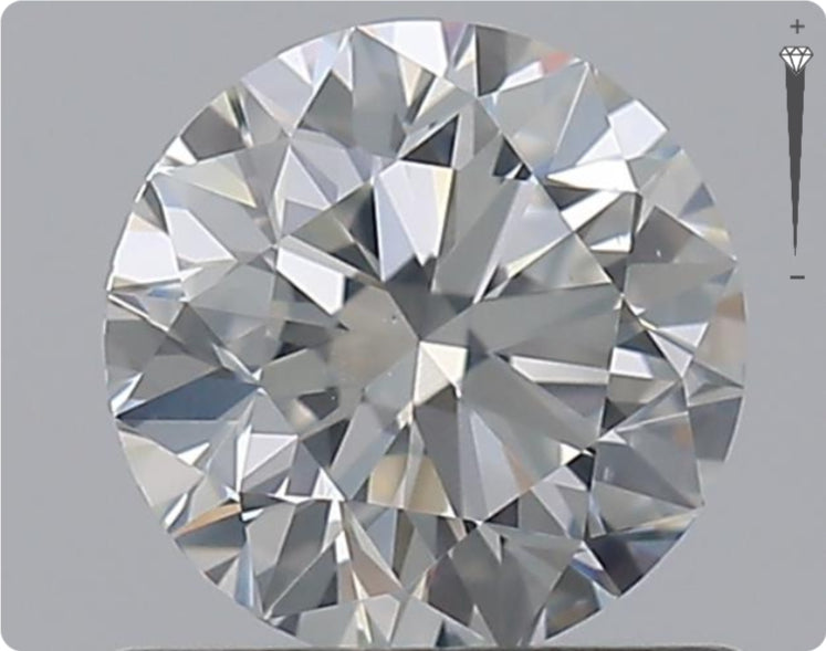 Natürlicher 0.75ct GIA Diamant | Farbe H | Reinheit SI2 | Rundschliff | EX EX EX #D10491