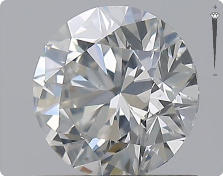 Natürlicher 0.75ct GIA Diamant | Farbe H | Reinheit SI2 | Rundschliff | EX EX EX #D10491
