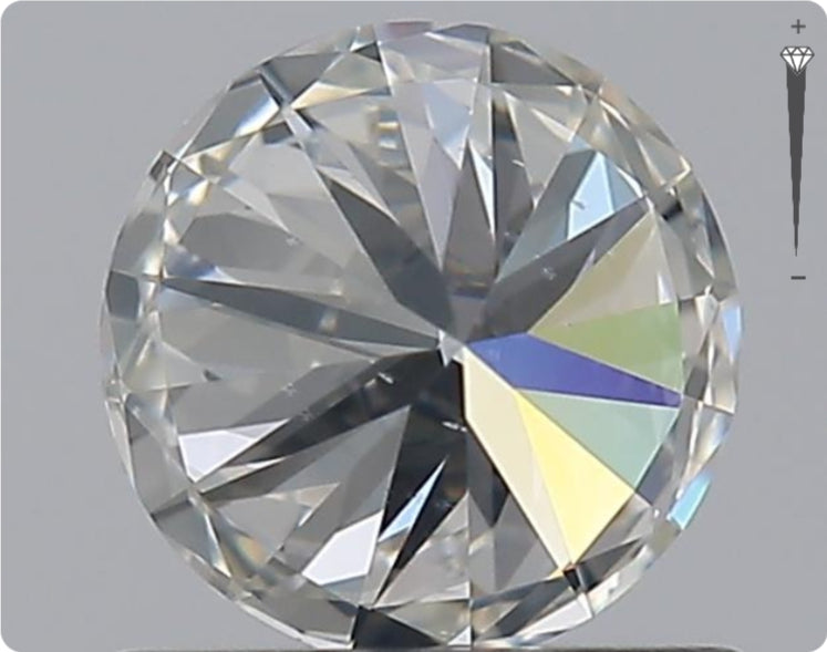 Natürlicher 0.75ct GIA Diamant | Farbe H | Reinheit SI2 | Rundschliff | EX EX EX #D10491