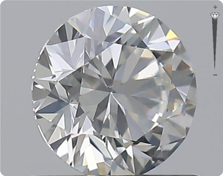 Natürlicher 0.75ct GIA Diamant | Farbe H | Reinheit SI2 | Rundschliff | EX EX EX #D10491