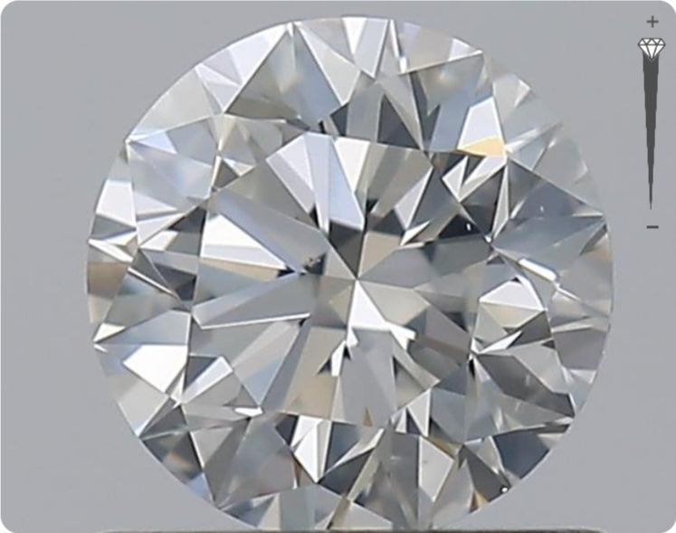 Natürlicher 0.75ct GIA Diamant | Farbe H | Reinheit SI2 | Rundschliff | EX EX EX #D10491