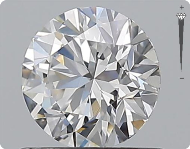 Natural 0.70ct GIA Diamond | Color D | Clarity IF | Round Cut | EX EX EX #D10492