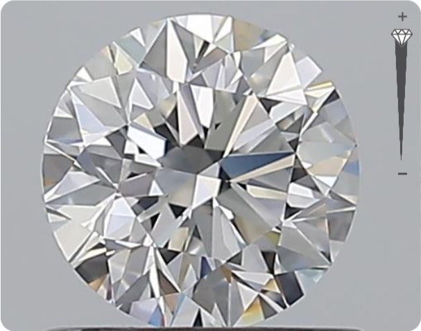Natural 0.70ct GIA Diamond | Color D | Clarity IF | Round Cut | EX EX EX #D10492