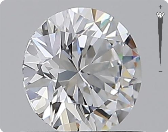 Natural 0.70ct GIA Diamond | Color D | Clarity VVS1 | Round Cut | EX EX EX #D10502