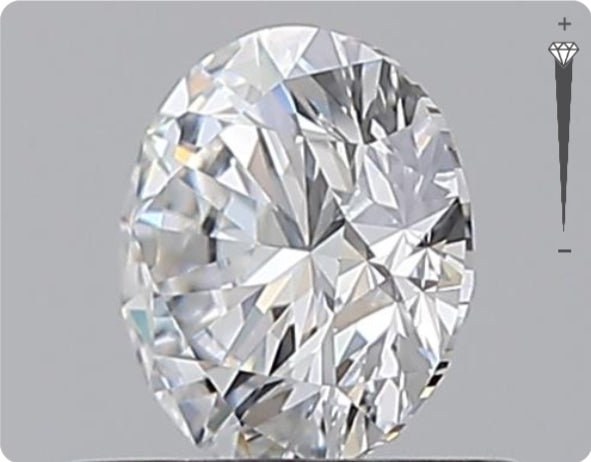 Natural 0.70ct GIA Diamond | Color D | Clarity VVS1 | Round Cut | EX EX EX #D10502