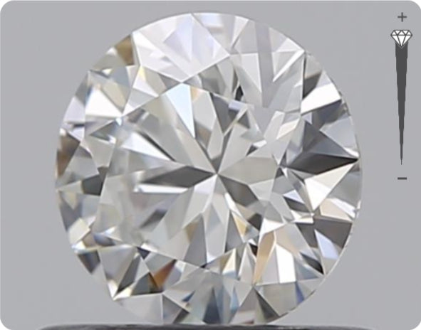 Natural 0.55ct GIA Diamond | Color E | Clarity IF | Round Cut | EX EX EX #D10503