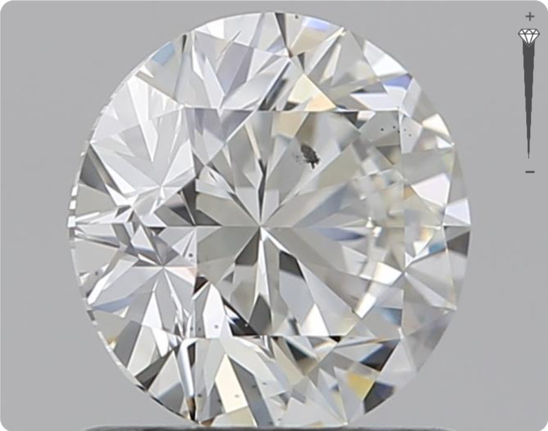 Natürlicher 0.90ct GIA Diamant | Farbe H | Reinheit SI2 | Rundschliff | EX EX VG #D10508