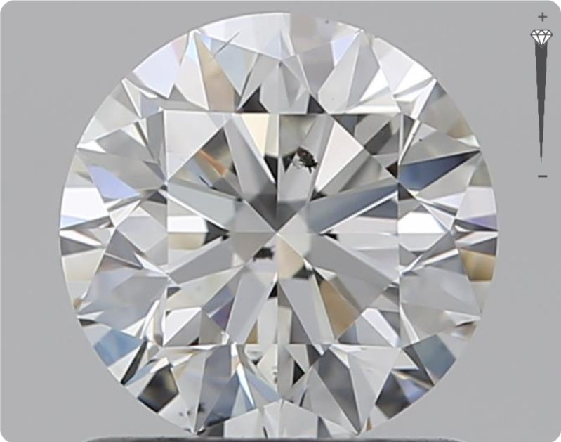 Natürlicher 0.90ct GIA Diamant | Farbe H | Reinheit SI2 | Rundschliff | EX EX VG #D10508