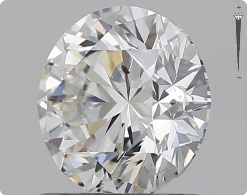 Natürlicher 0.90ct GIA Diamant | Farbe H | Reinheit SI2 | Rundschliff | EX EX VG #D10508