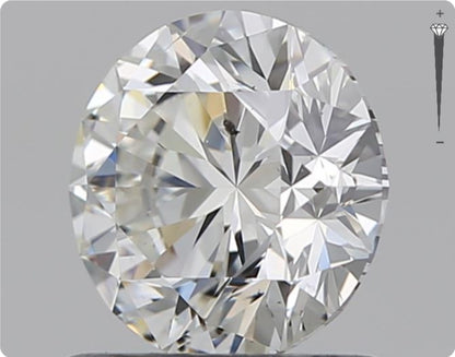 Natürlicher 0.90ct GIA Diamant | Farbe H | Reinheit SI2 | Rundschliff | EX EX VG #D10508