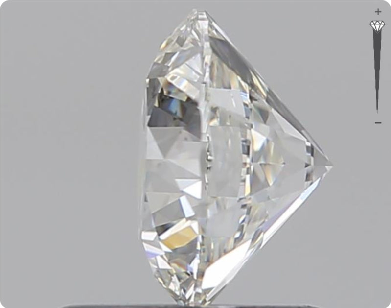 Natürlicher 0.90ct GIA Diamant | Farbe H | Reinheit SI2 | Rundschliff | EX EX VG #D10508