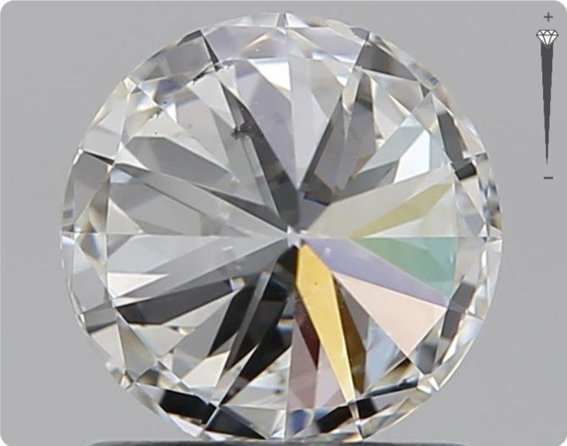Natürlicher 0.90ct GIA Diamant | Farbe H | Reinheit SI2 | Rundschliff | EX EX VG #D10508
