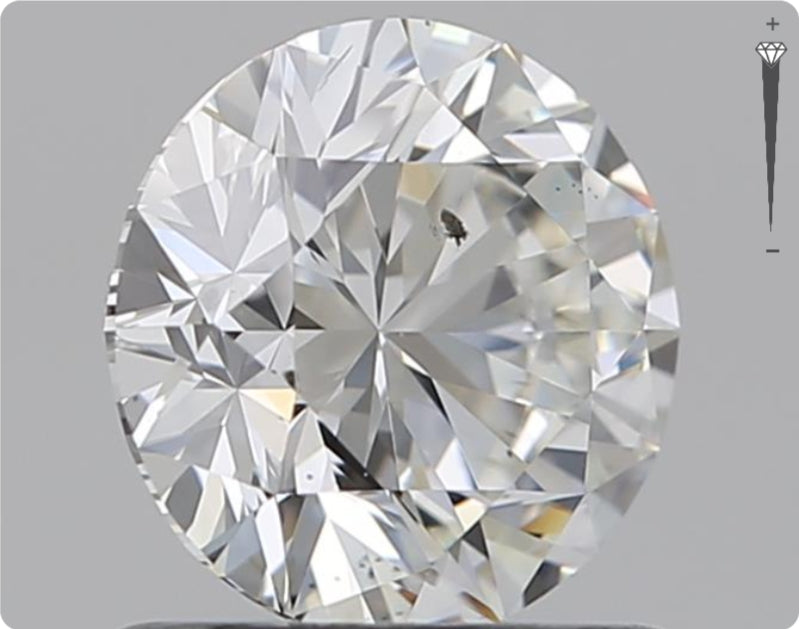 Natürlicher 0.90ct GIA Diamant | Farbe H | Reinheit SI2 | Rundschliff | EX EX VG #D10508