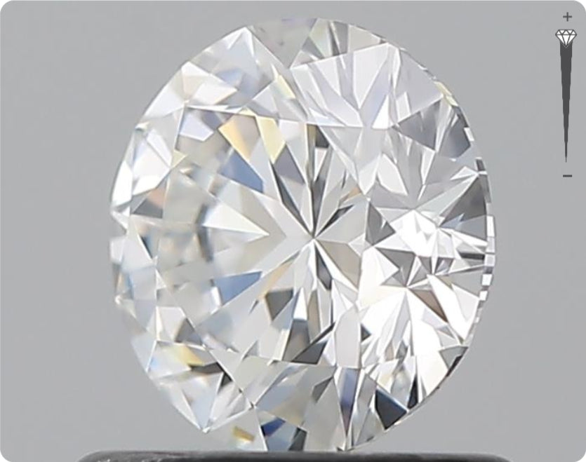 Natürlicher 0.70ct GIA Diamant | Farbe F | Reinheit SI1 | Rundschliff | EX EX EX #D10514