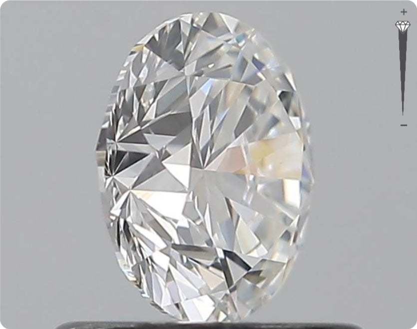 Natürlicher 0.70ct GIA Diamant | Farbe F | Reinheit SI1 | Rundschliff | EX EX EX #D10514