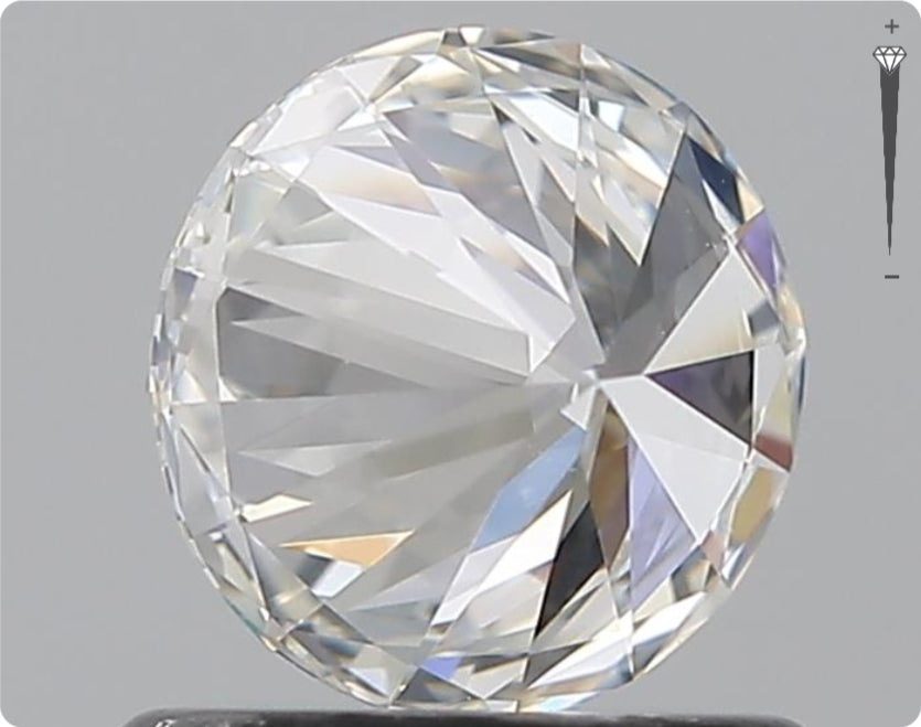 Natürlicher 0.70ct GIA Diamant | Farbe F | Reinheit SI1 | Rundschliff | EX EX EX #D10514