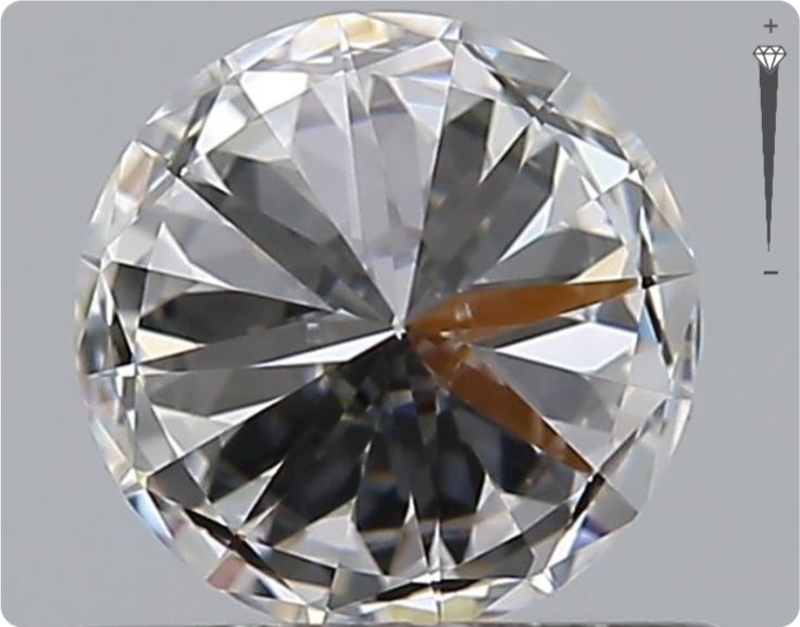 Natural 0.53ct GIA Diamond | Color E | Clarity IF | Round Cut | EX EX EX #D10518