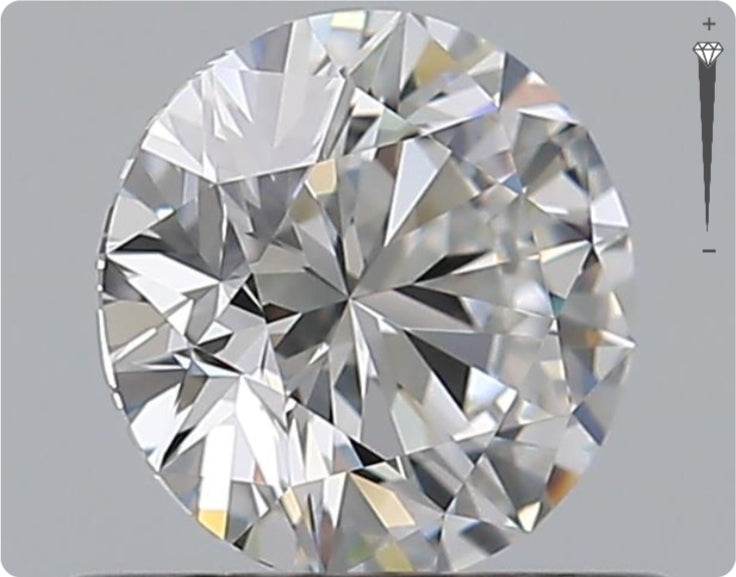 Natural 0.53ct GIA Diamond | Color E | Clarity IF | Round Cut | EX EX EX #D10518