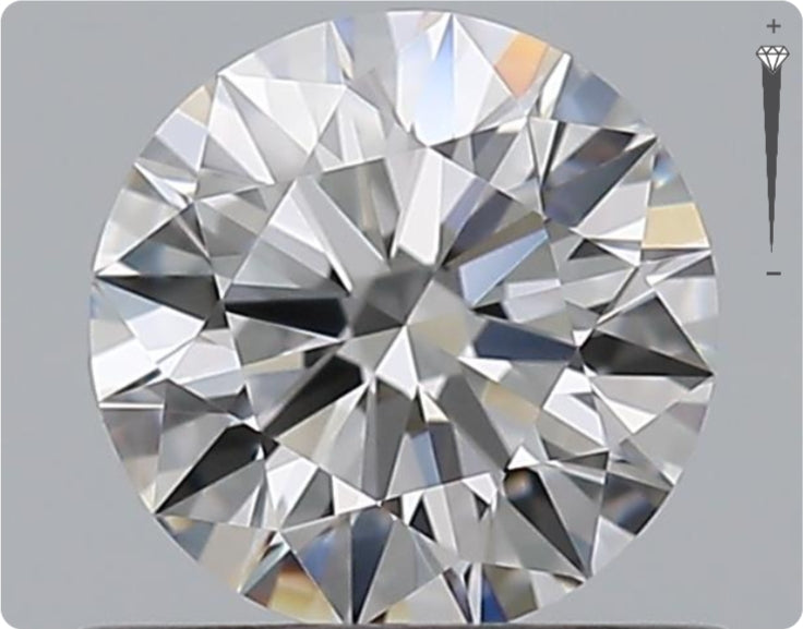 Natural 0.53ct GIA Diamond | Color E | Clarity IF | Round Cut | EX EX EX #D10518