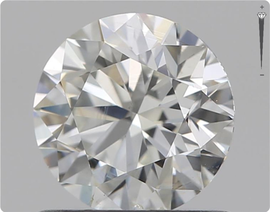 Natural 0.70ct GIA Diamond | Color G | Clarity SI1 | Round Cut | EX EX EX #D10521