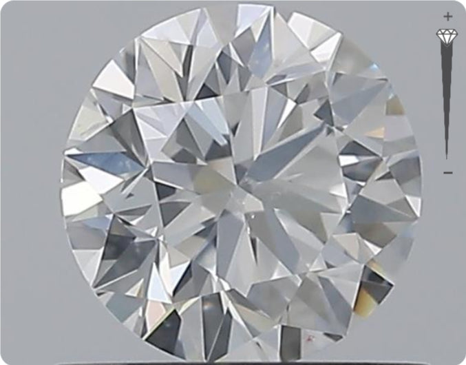 Natürlicher 0.70ct GIA Diamant | Farbe E | Reinheit SI2 | Rundschliff | EX EX EX #D10525