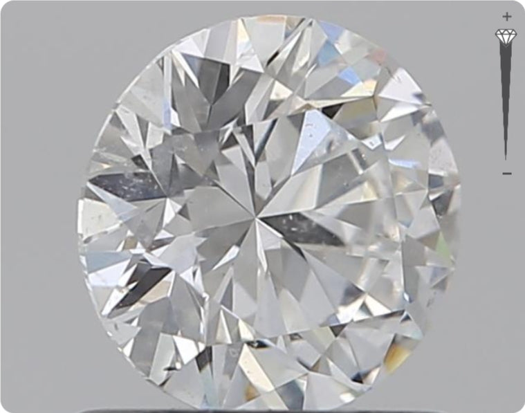 Natürlicher 0.76ct GIA Diamant | Farbe F | Reinheit SI2 | Rundschliff | EX VG VG #D10526