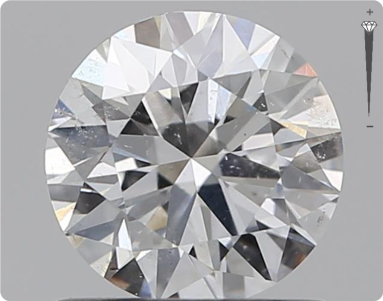Natürlicher 0.76ct GIA Diamant | Farbe F | Reinheit SI2 | Rundschliff | EX VG VG #D10526