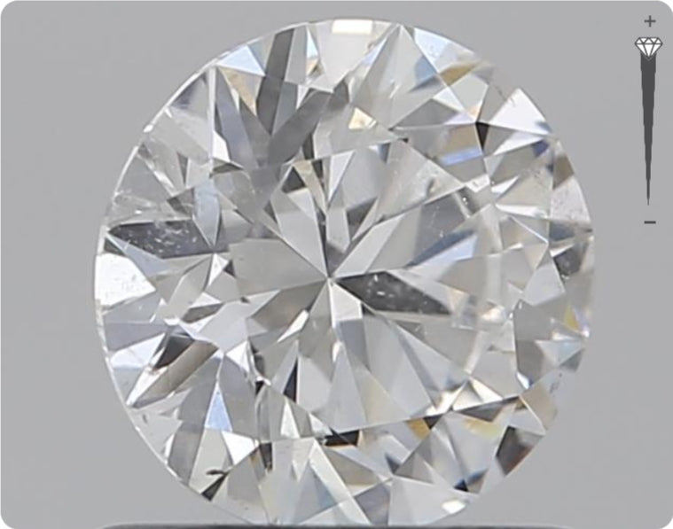 Natürlicher 0.76ct GIA Diamant | Farbe F | Reinheit SI2 | Rundschliff | EX VG VG #D10526