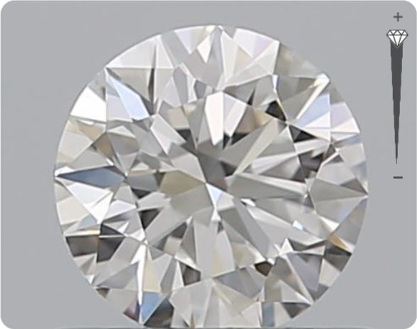 Natürlicher 0.50ct GIA Diamant | Farbe F | Reinheit VVS1 | Rundschliff | EX EX EX #D10530