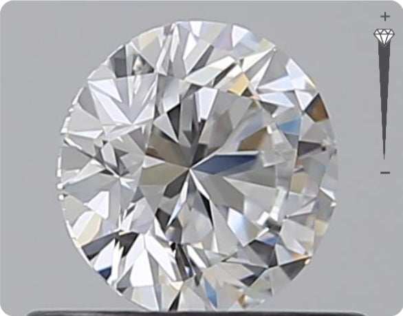 Natural 0.52ct GIA Diamond | Color D | Clarity IF | Round Brilliant Cut | EX EX EX #D10532