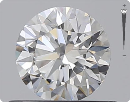 Natural 0.52ct GIA Diamond | Color D | Clarity IF | Round Brilliant Cut | EX EX EX #D10532