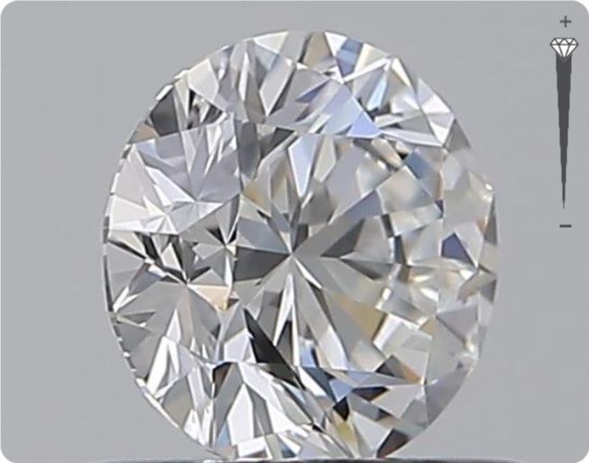 Natural 0.59ct GIA Diamond | Color D | Clarity VVS1 | Round Brilliant Cut | EX EX EX #D10533