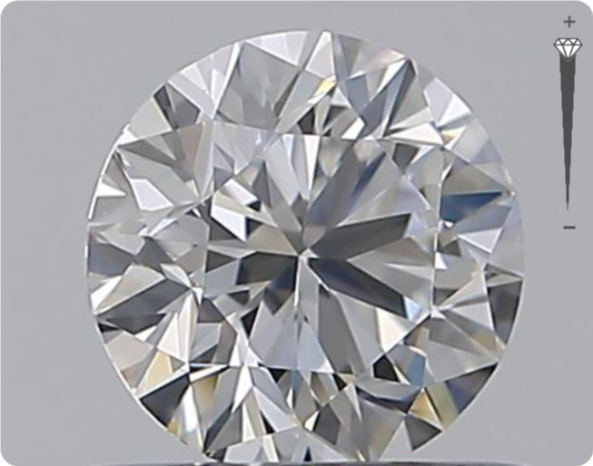 Natural 0.59ct GIA Diamond | Color D | Clarity VVS1 | Round Brilliant Cut | EX EX EX #D10533