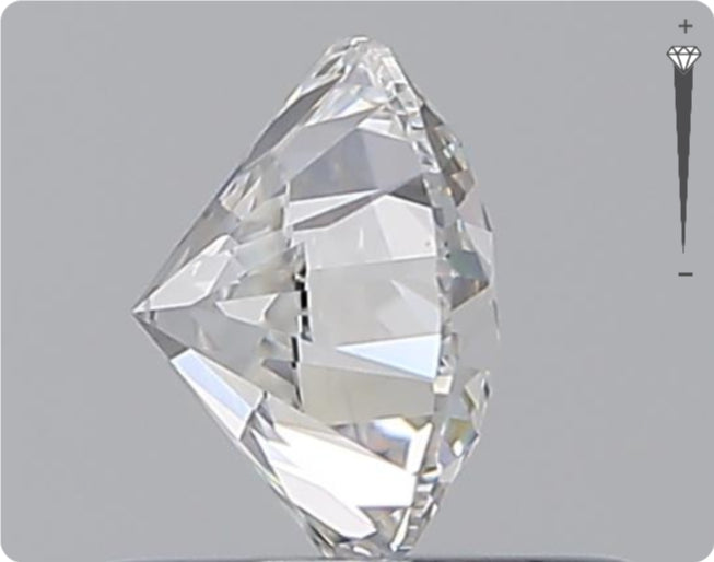 Natural 0.59ct GIA Diamond | Color D | Clarity VVS1 | Round Brilliant Cut | EX EX EX #D10533