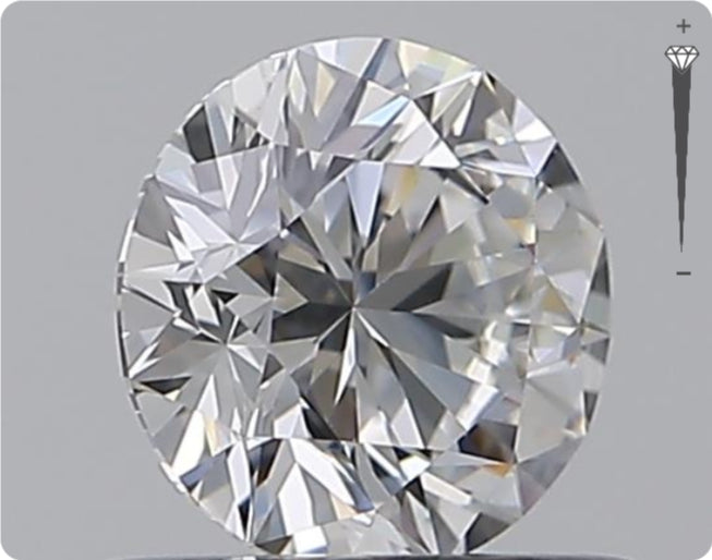 Natural 0.59ct GIA Diamond | Color D | Clarity VVS1 | Round Brilliant Cut | EX EX EX #D10533