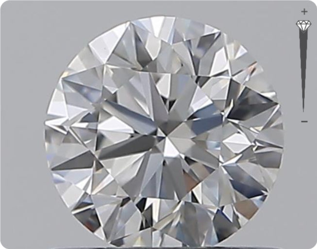 Natural 0.59ct GIA Diamond | Color D | Clarity VVS1 | Round Brilliant Cut | EX EX EX #D10533