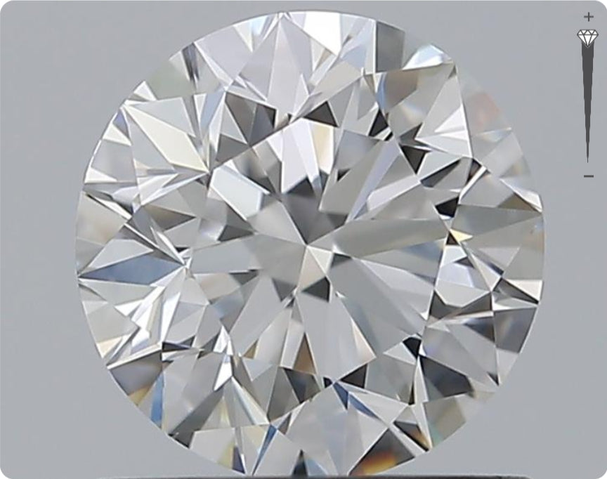Natürlicher 1.00ct GIA Diamant | Farbe F | Reinheit IF | Rundschliff | EX EX EX #D10538