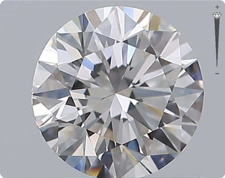 Natural 0.72ct GIA Diamond | Color E | Clarity VVS2 | Round Brilliant | EX EX EX #D10539