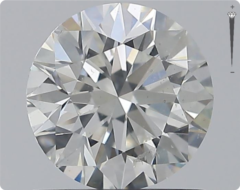 Natürlicher 1.01ct GIA Diamant | Farbe H | Reinheit SI2 | Rundschliff | EX EX EX #D10543