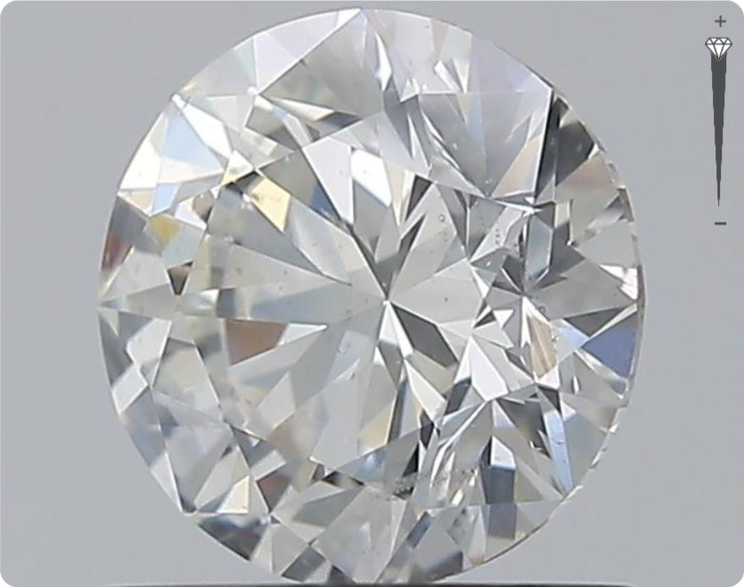 Natürlicher 1.01ct GIA Diamant | Farbe H | Reinheit SI2 | Rundschliff | EX EX EX #D10543